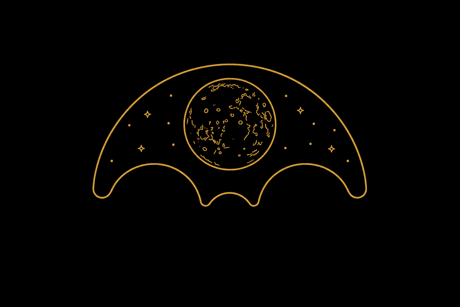 Line drawing of the moonphase aperture