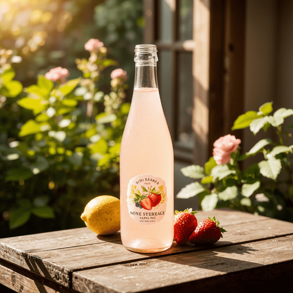 product photography of a bottle of non-alcoholic sparkling beverage