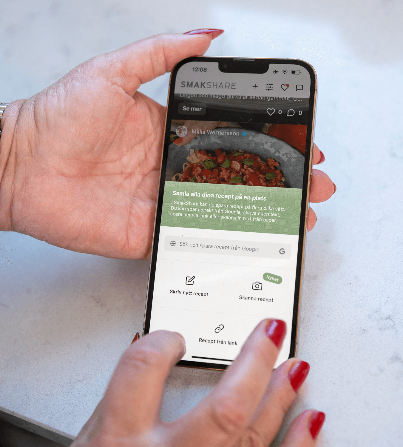 SmakShare receptapp – fyra sätt att spara recept