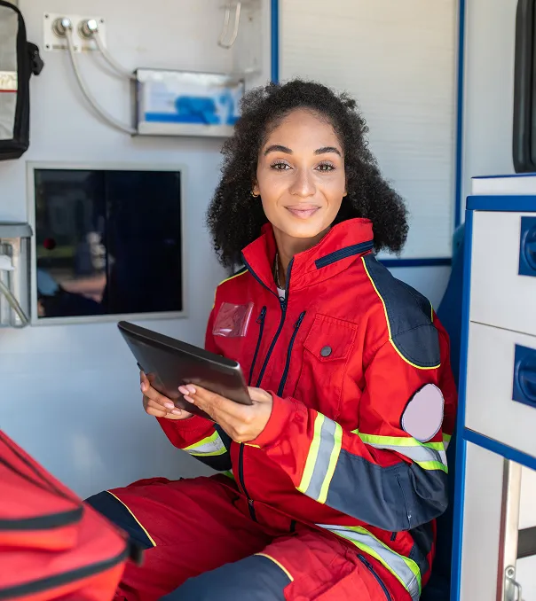 Femme formée au SST