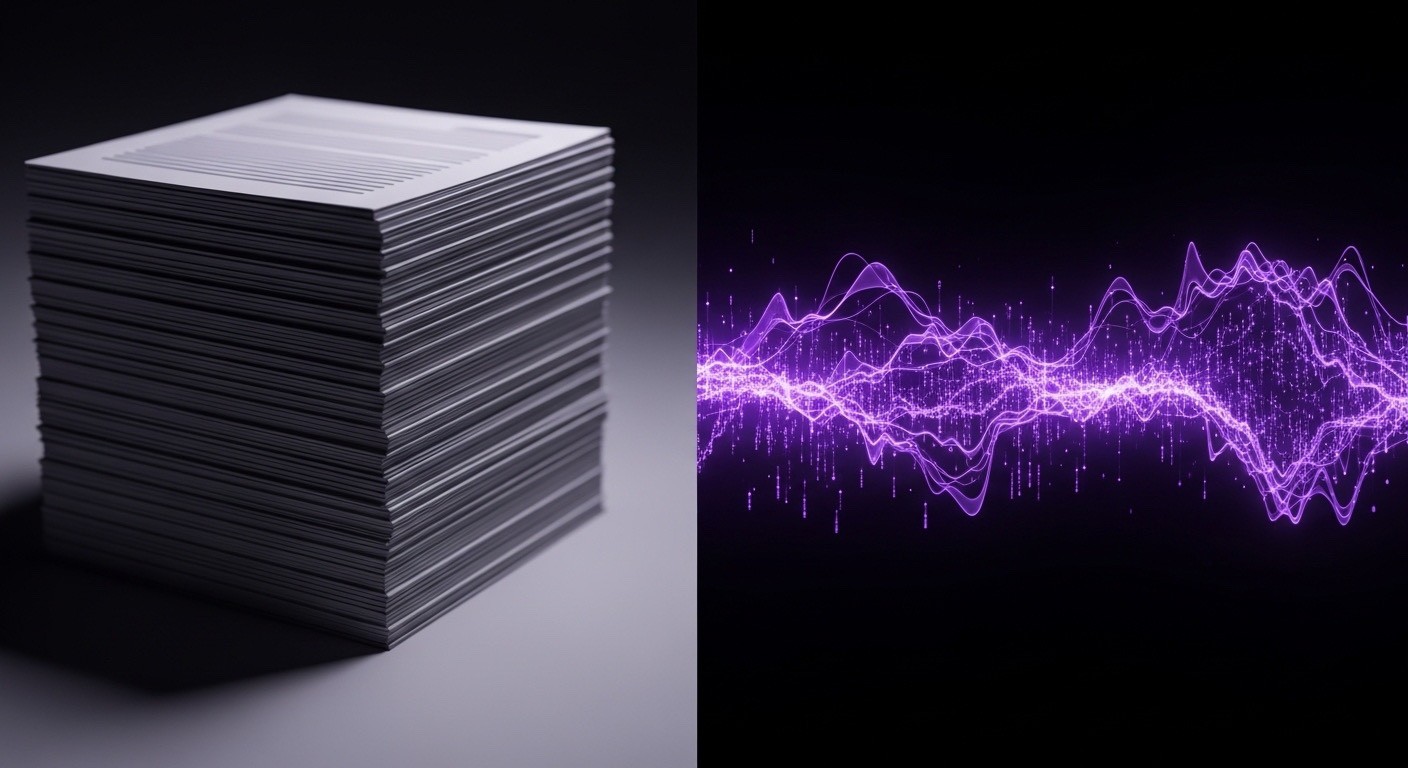 Layered AI model architecture visualizing structured data processing and consistency across responses