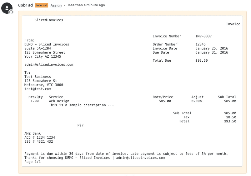 Layout Preserving Output of UpBrains AI OCR for Zendesk Ticket Attachments