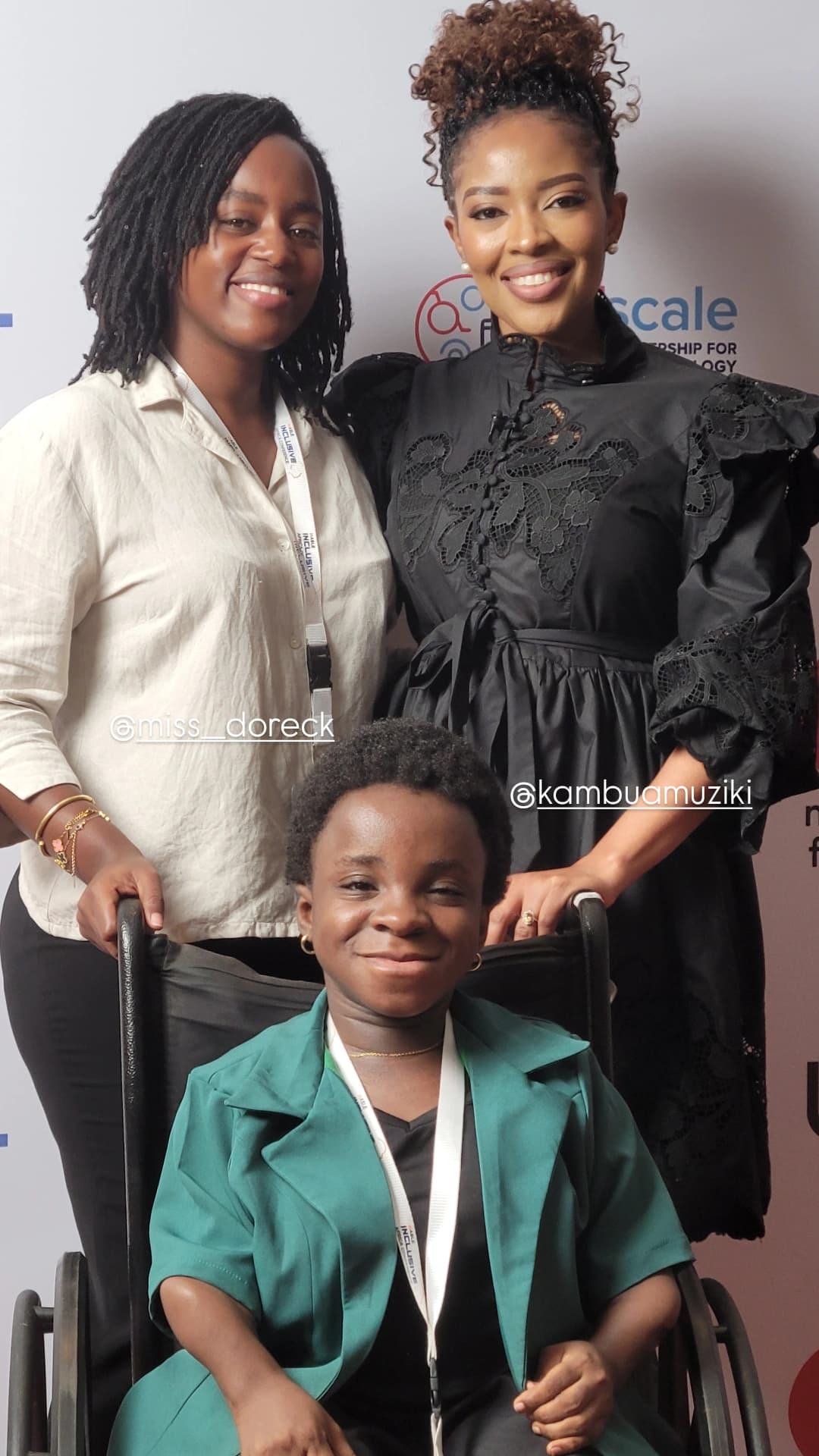 Stephanie Egharevba With fellow disability, inclusion advocates for mastercard foundation 2025