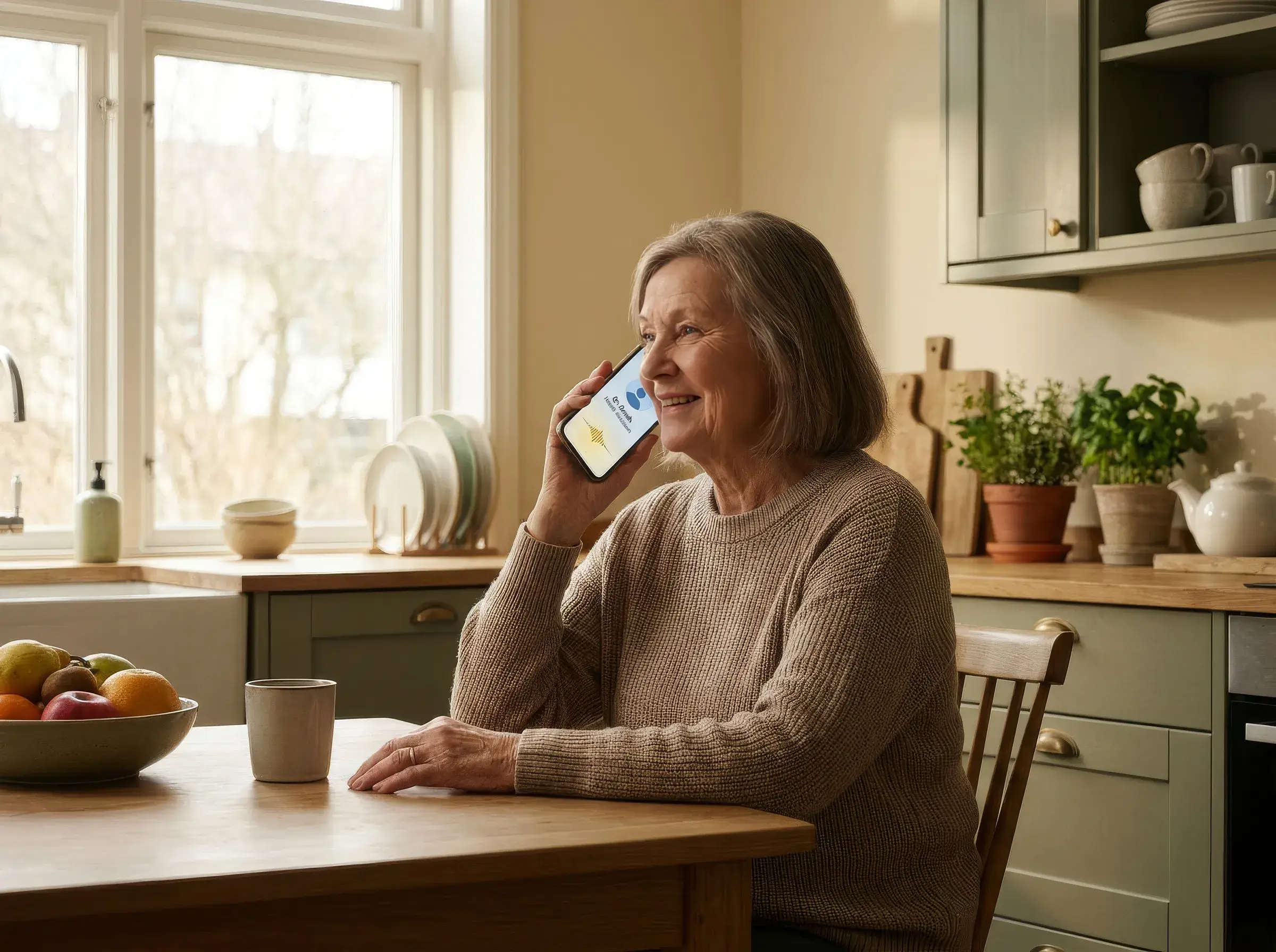 A woman uses AI-Patient Communication tools to ask questions to her practitioners
