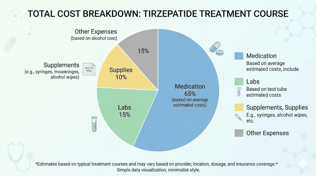 Total tirzepatide treatment cost breakdown including hidden expenses