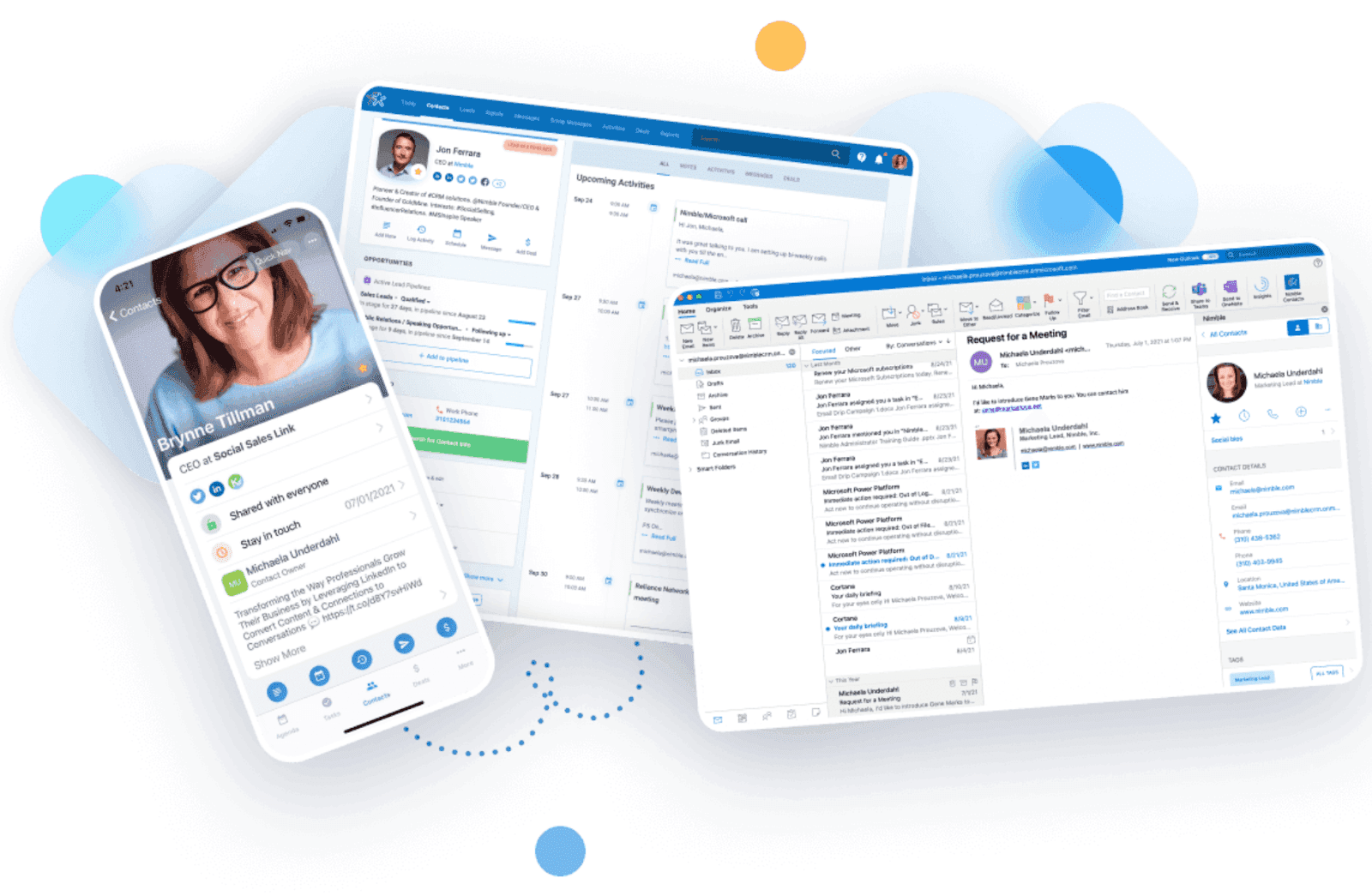 Nimble CRM interface