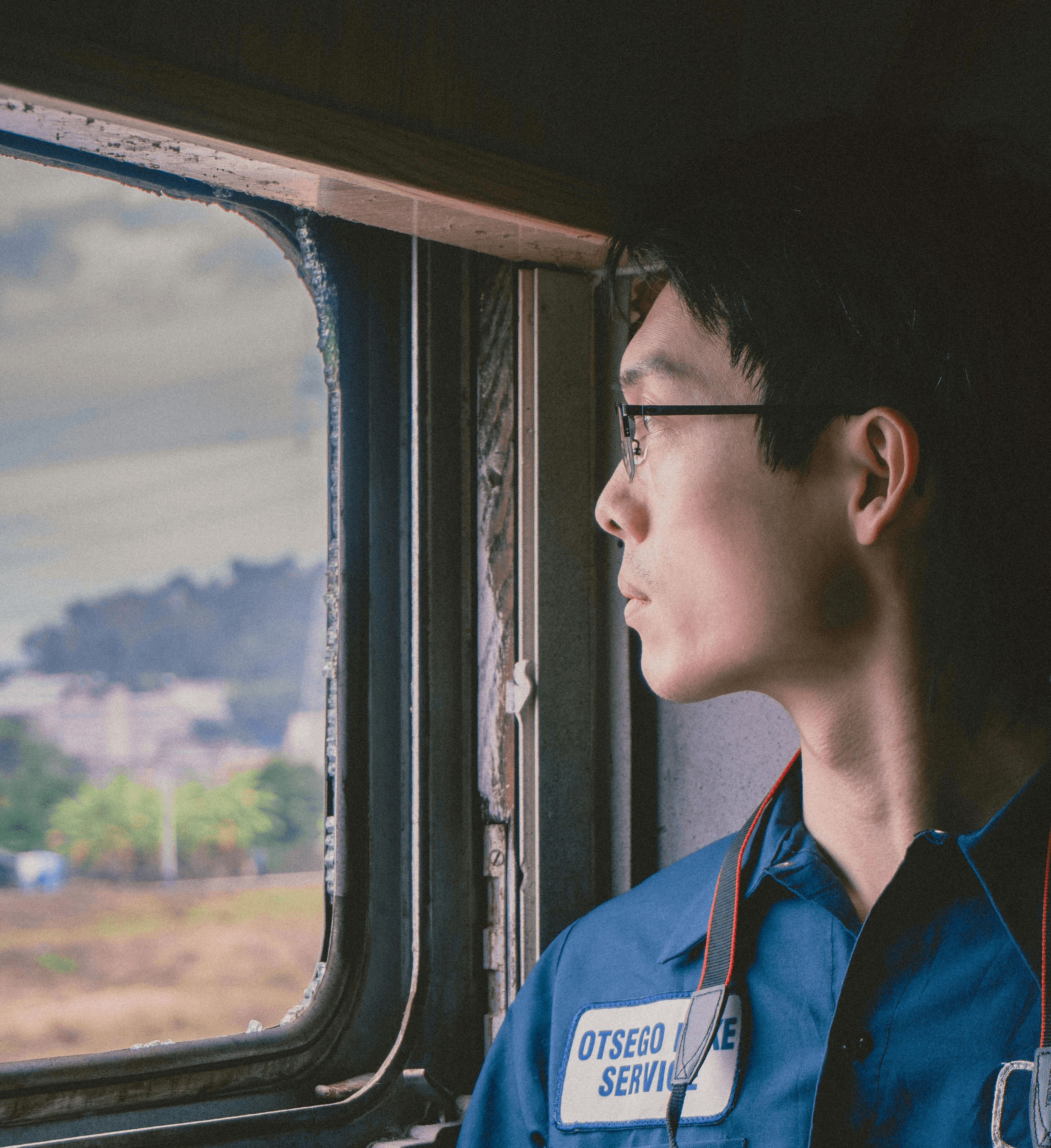 Adult reflecting during major life transition