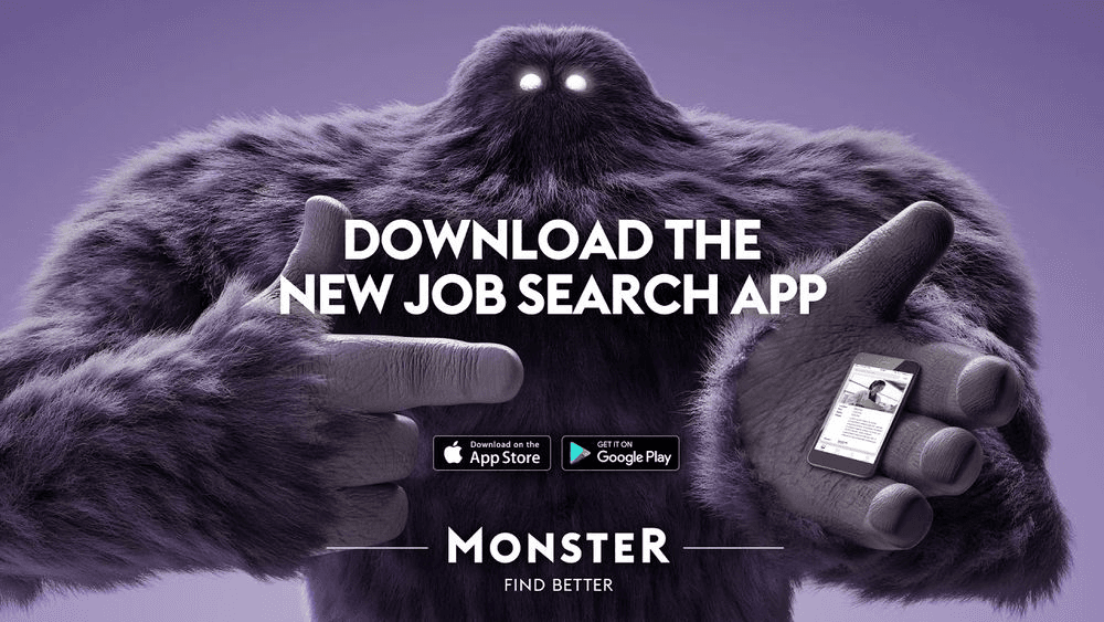 Advert for the Monster job site