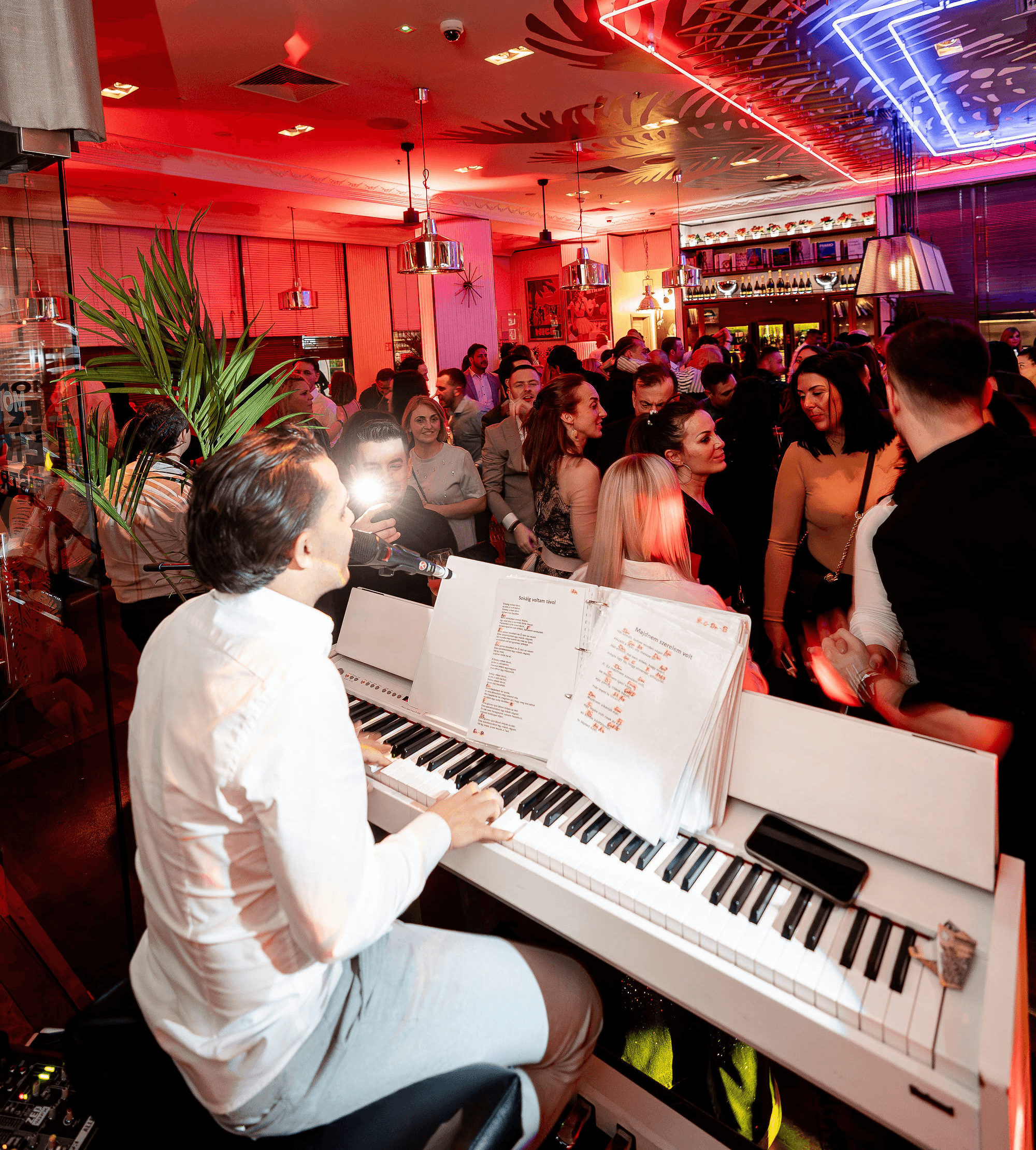 Woman in the blue jacket