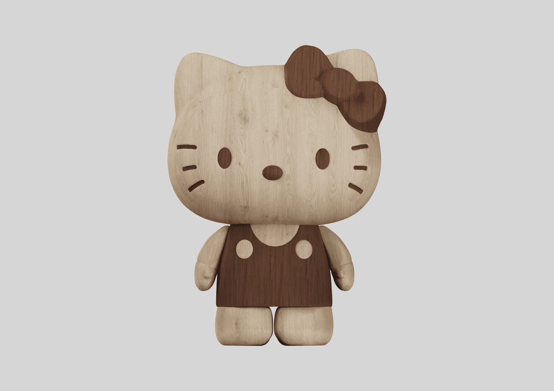 Concept development for licensed wooden figurines exploring character proportions, simplified forms and production details