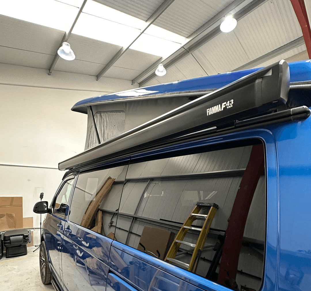 campervan with awning fitted