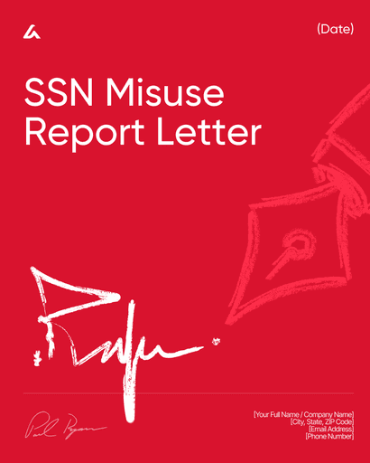 SSN Misuse Report Letter