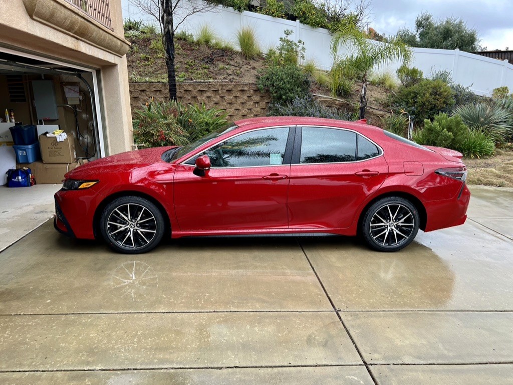 Toyota Camry being delivered