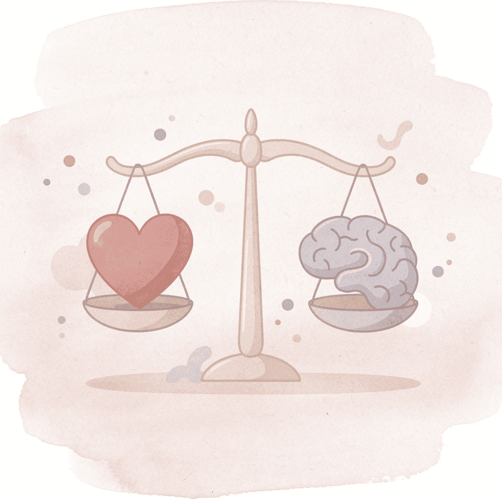 Balance scale comparing formal and casual Arabic birthday wishes