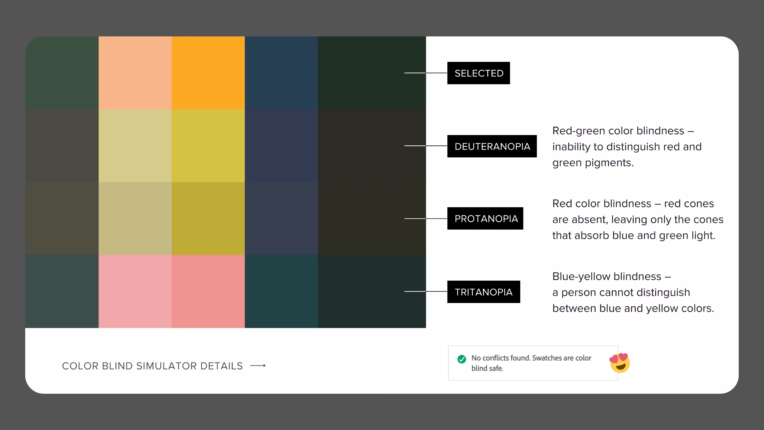 brand color palette accessibility chart
