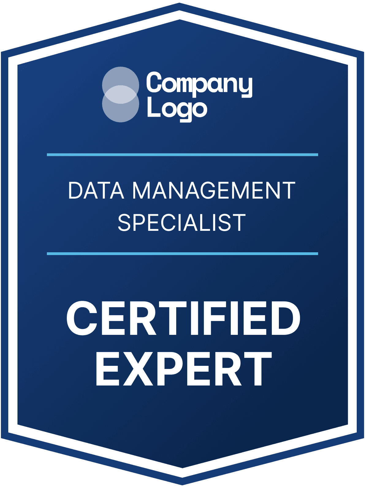 Wauld - Modern and sleek blue training badge template