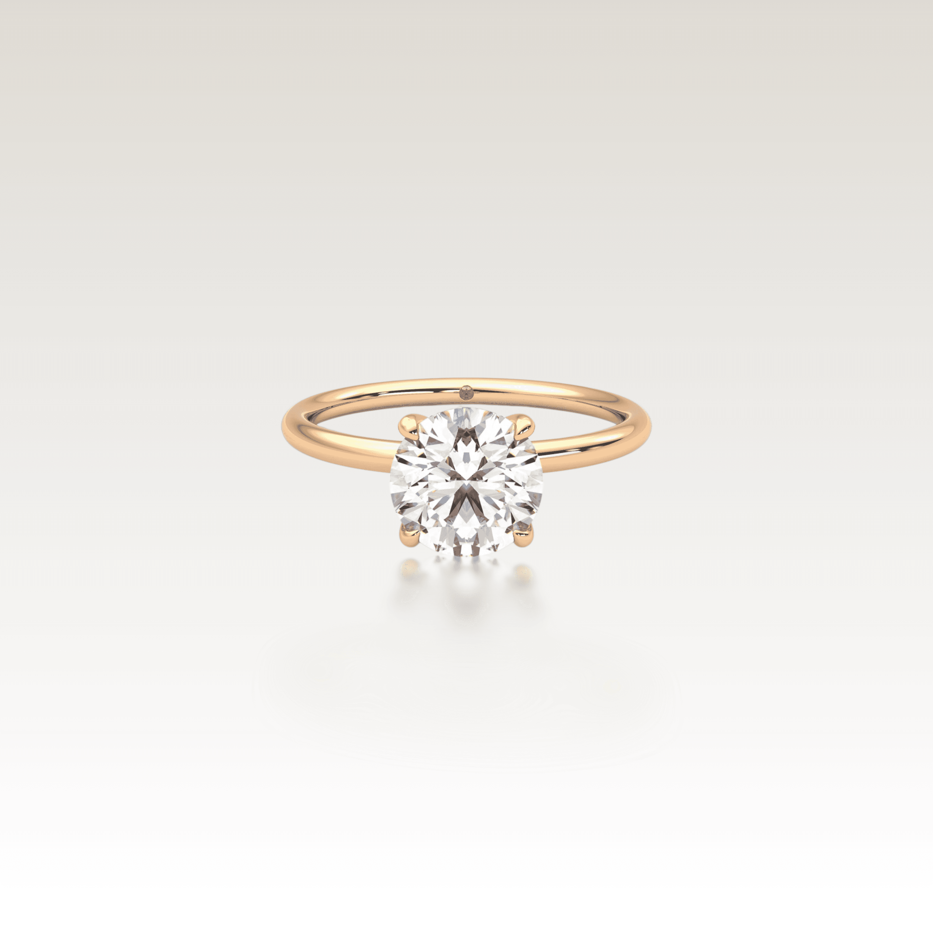 Solitaire Round Love Knot Diamond Ring image 0
