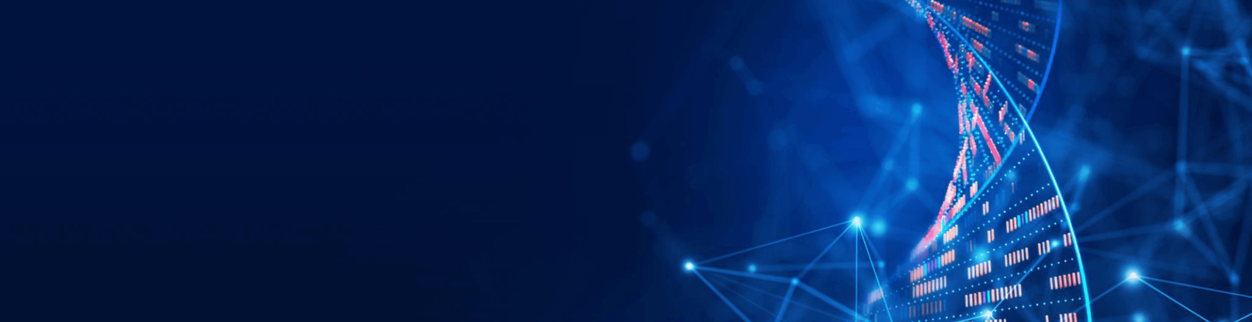 Abstract DNA on blue