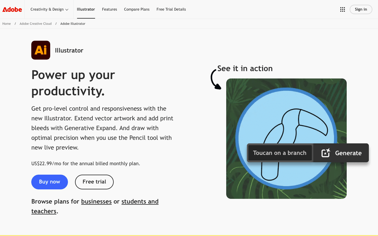 Adobe Illustrator екранна снимка