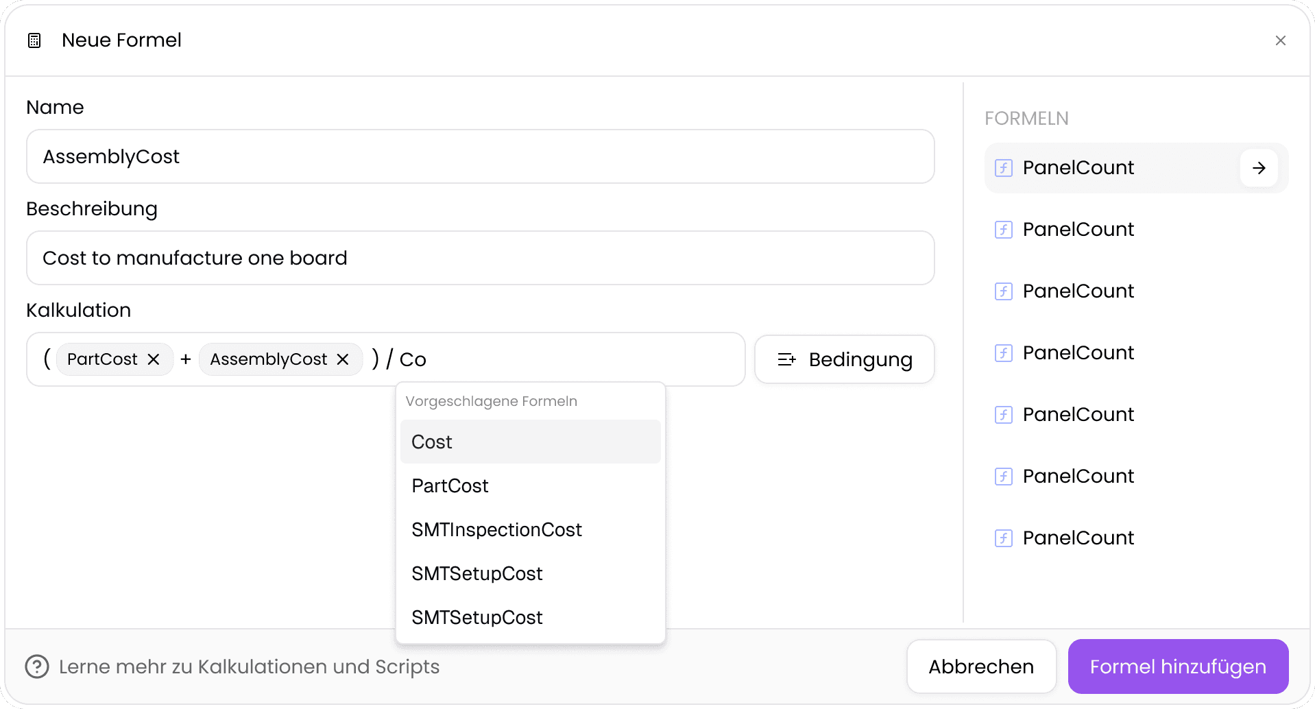 Instant pricing interface