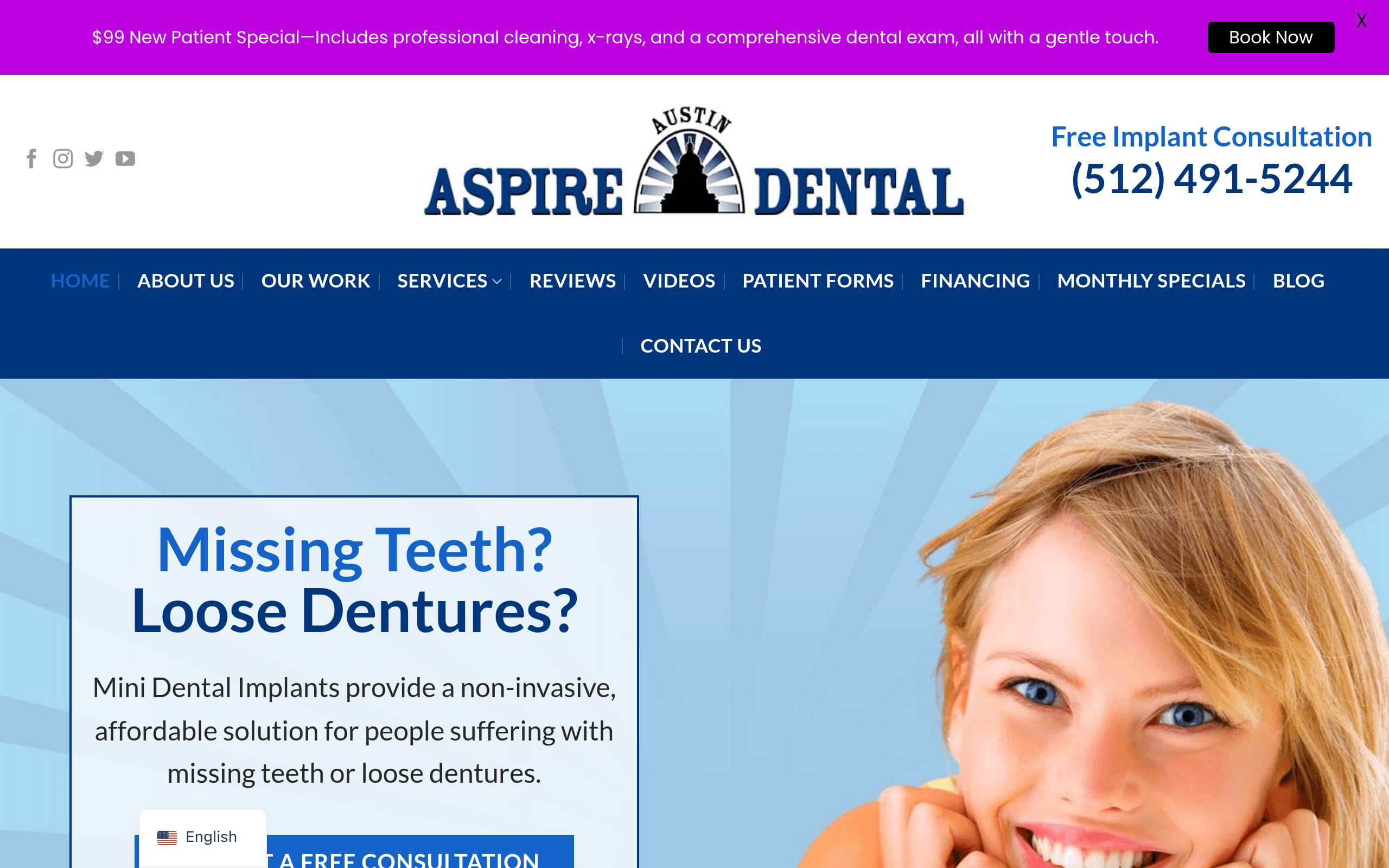 Aspire Dental Screenshot