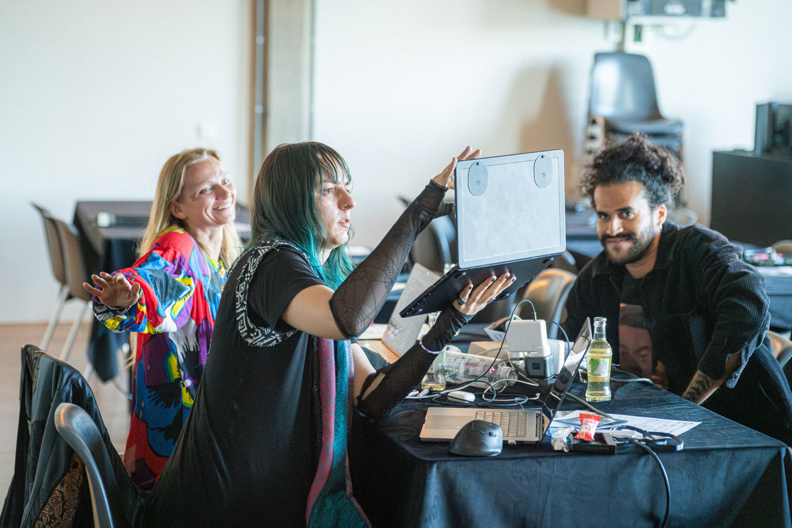 People in a large audience