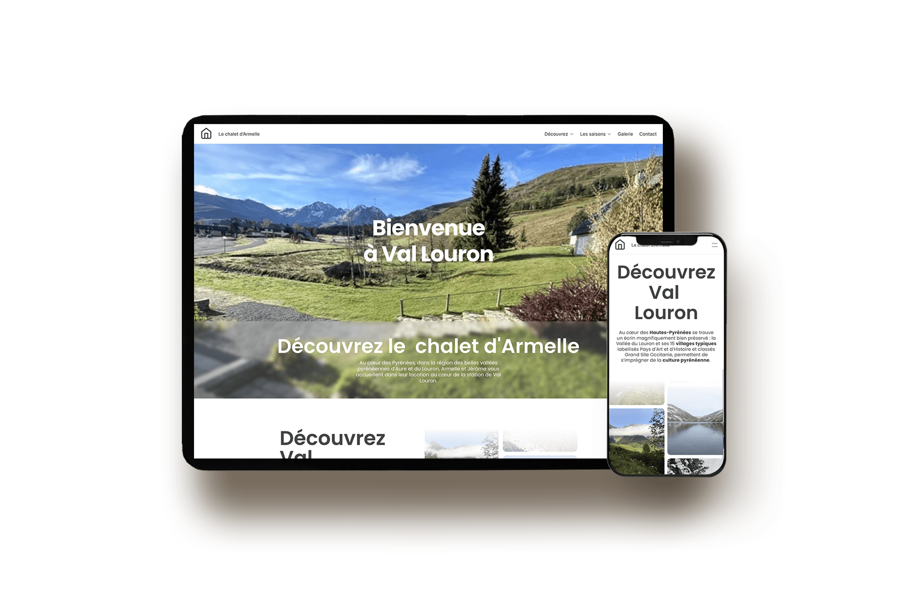 The Fold a réalisé le site internet du chalet d'armelle