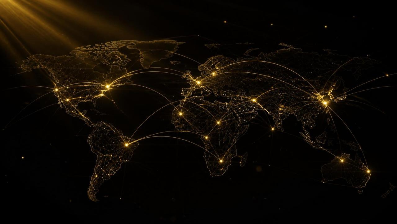 Gold global network map