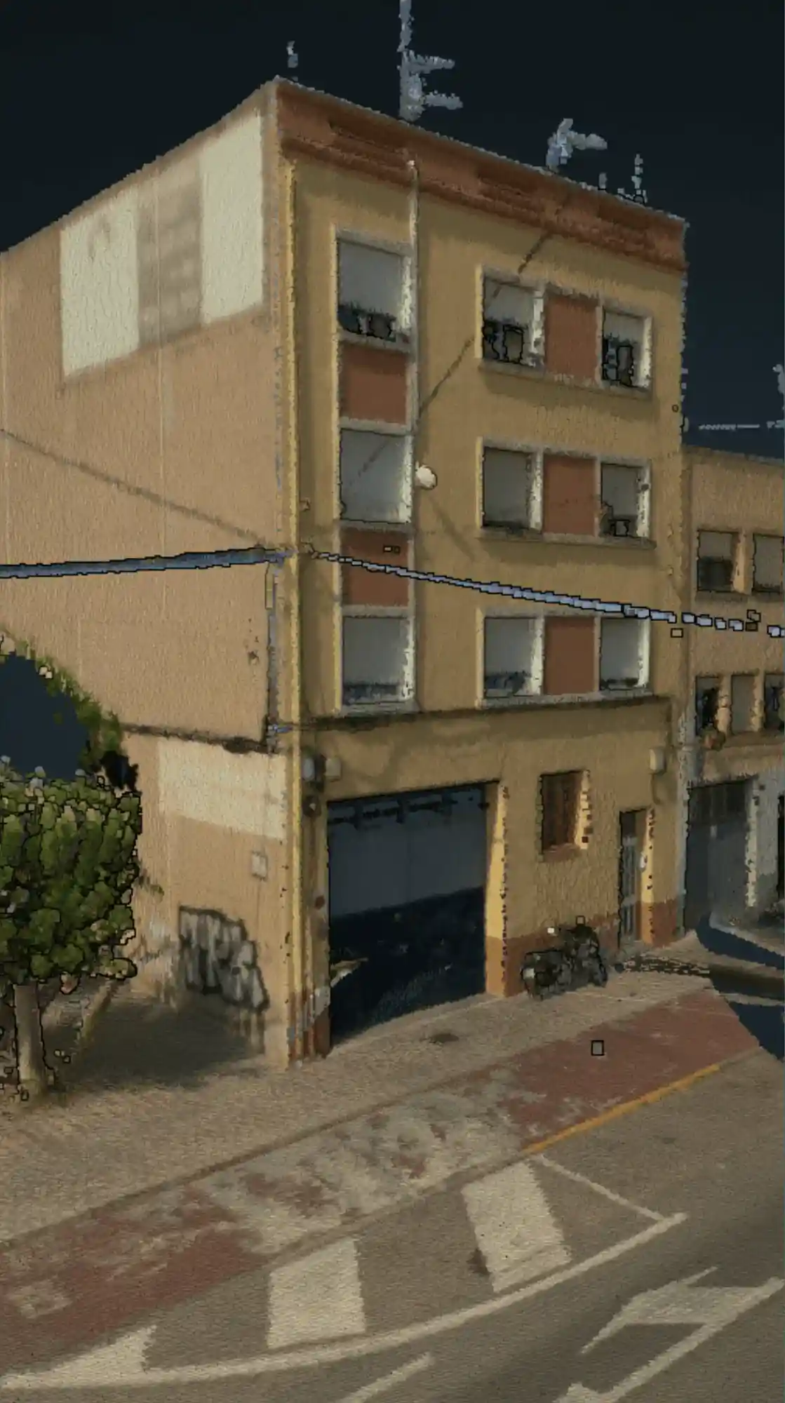 Nube de puntos fotogramétrica de un edificio para la creación de gemelos digitales y rehabilitación energética