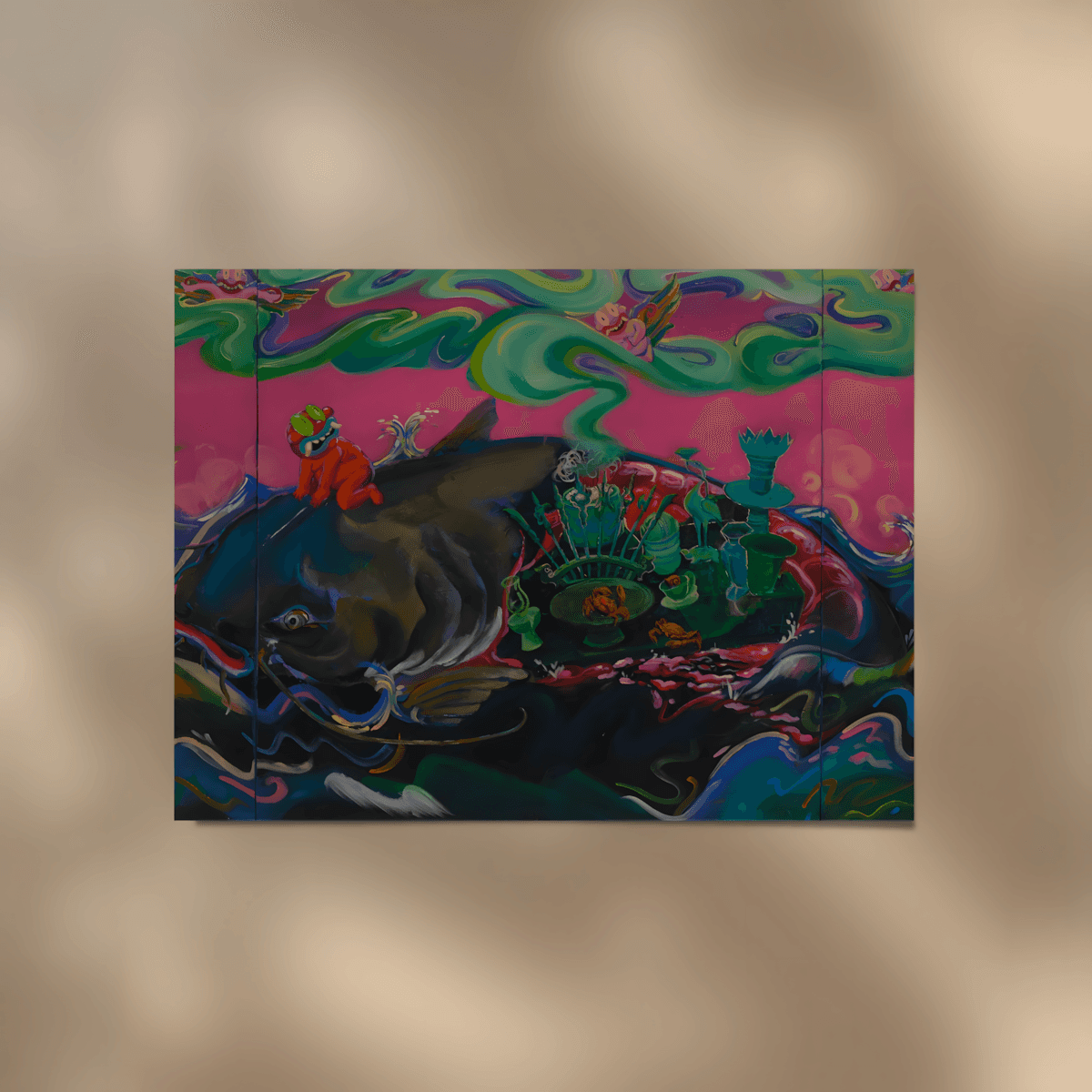 premium art poster and canvas prints, with originals available, from QART , of the artwork " Who Will Be Blessed? "