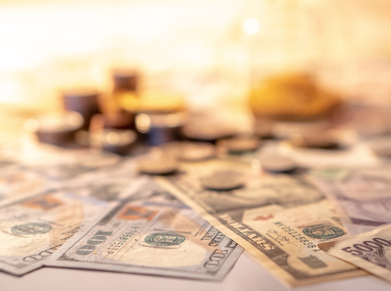 money on a table to show the high cost of weight management pills