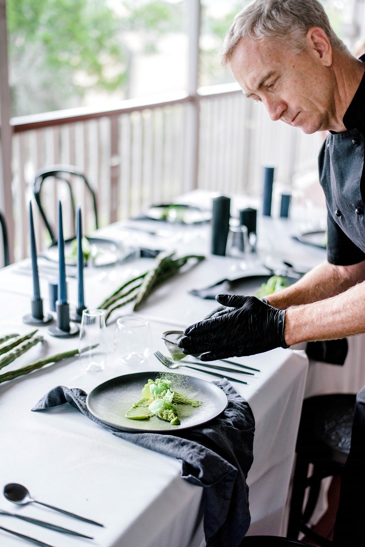 Someone checking items off of a check list