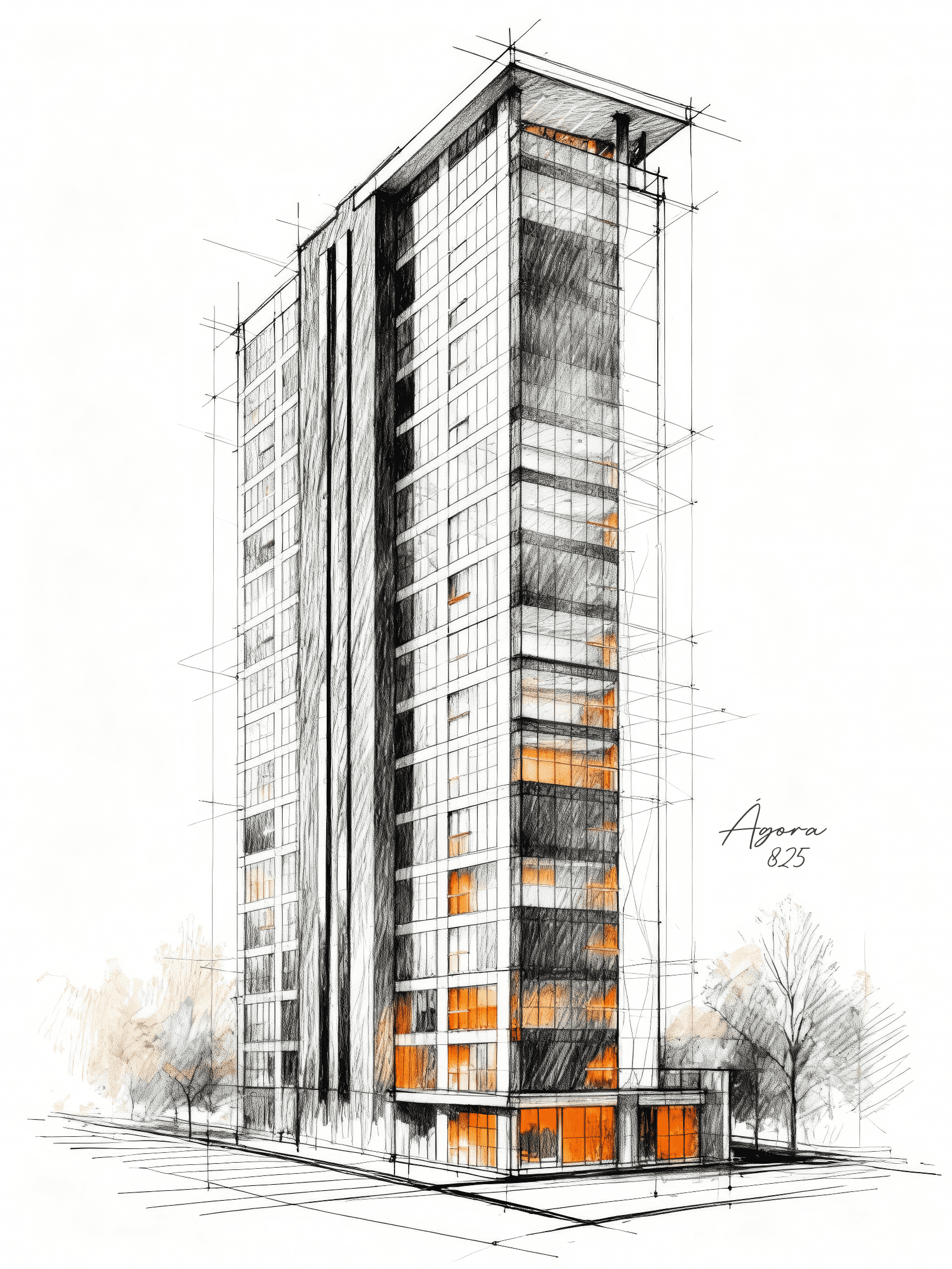 An illustration of an architecture sketch