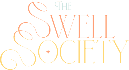 The Swell Society surf gear shop logo design variations