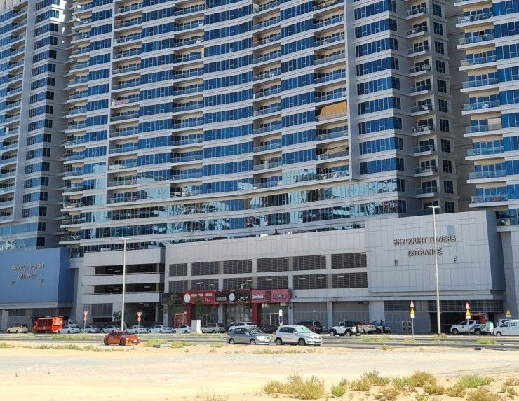 Skycourt Towers Dubai exterior view highlighting the scale and modern design of this popular Dubai Land development.
