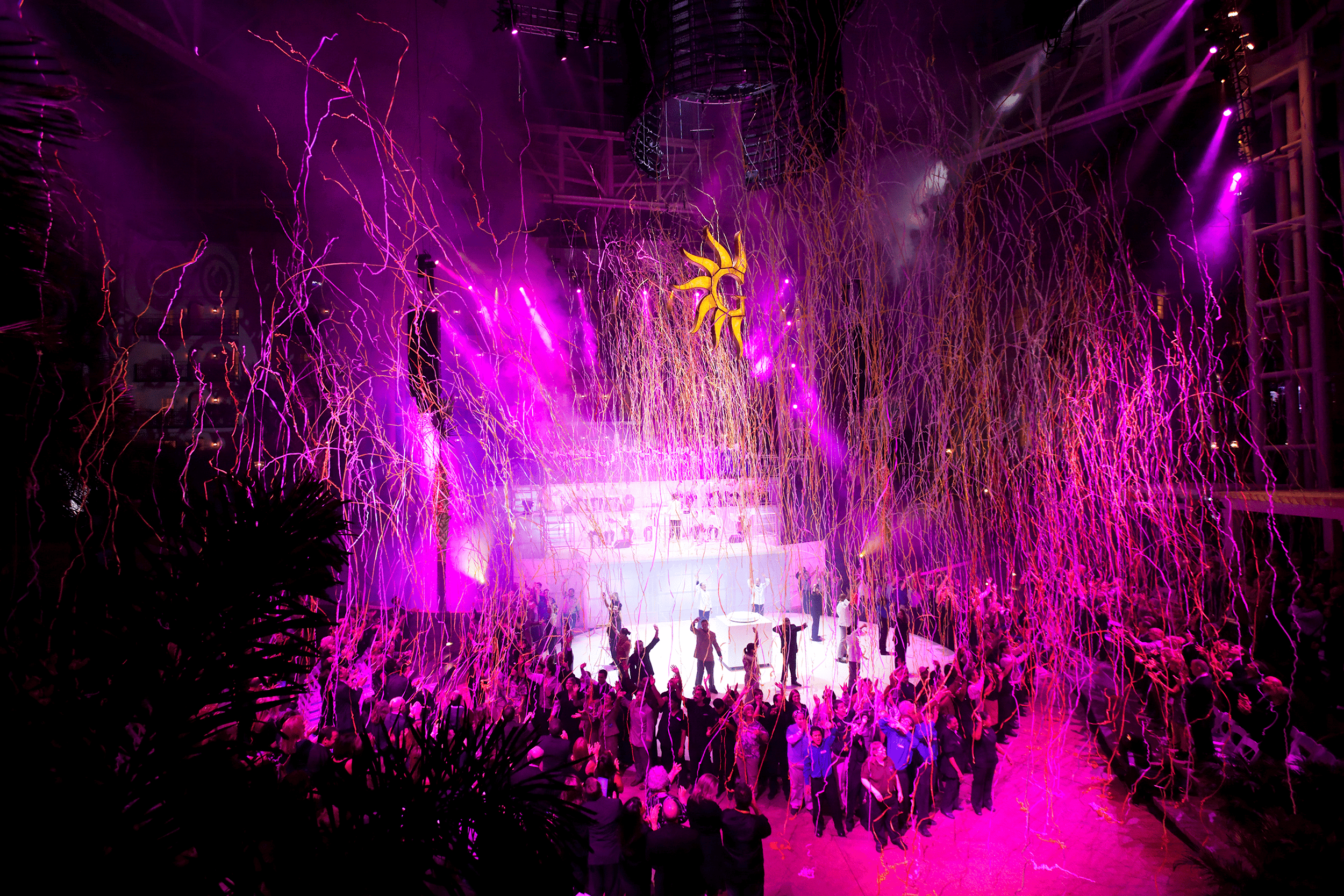 Gaylord Opryland Resport stage with dancers and ribbons