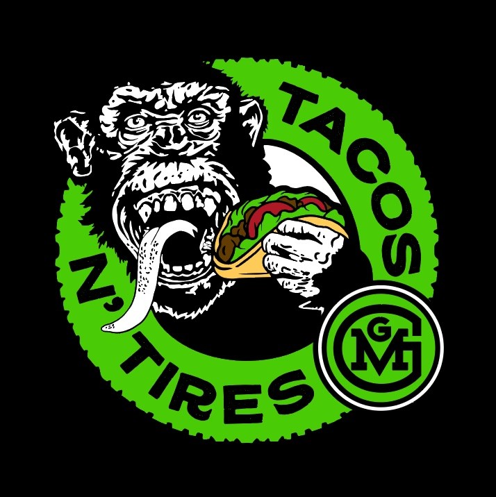 Tacos and Tires Monkey Badge Design
