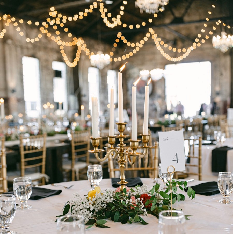 Chandelier Reception Detail at Solmere Hall