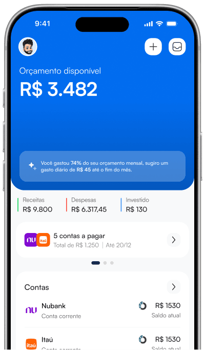Visor mostrando contas a pagar de bancos integrados