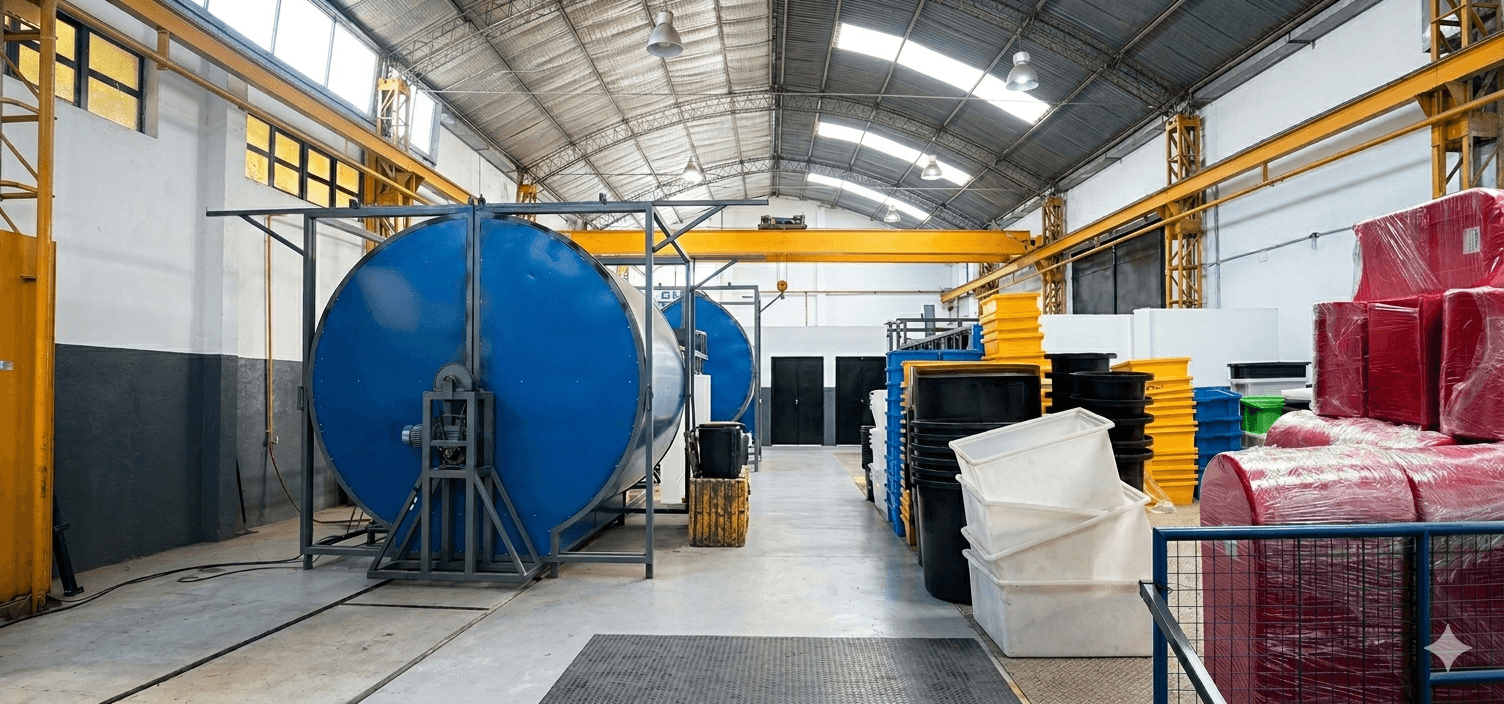 A young person with curly hair smiles at the camera while sitting in front of a laptop against a dark background.
