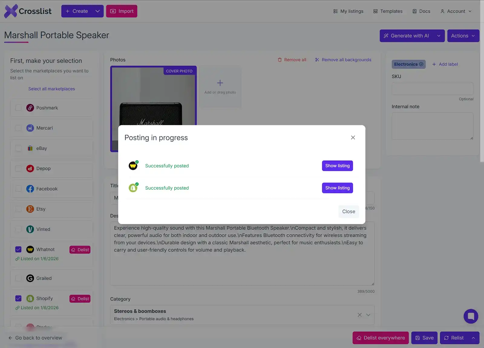 Autoposting Showcase