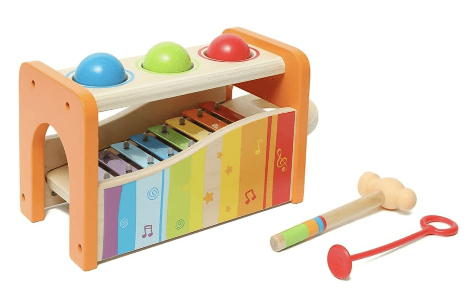 6pc Musical Keyboard Xylophone Kids Wooden Toy