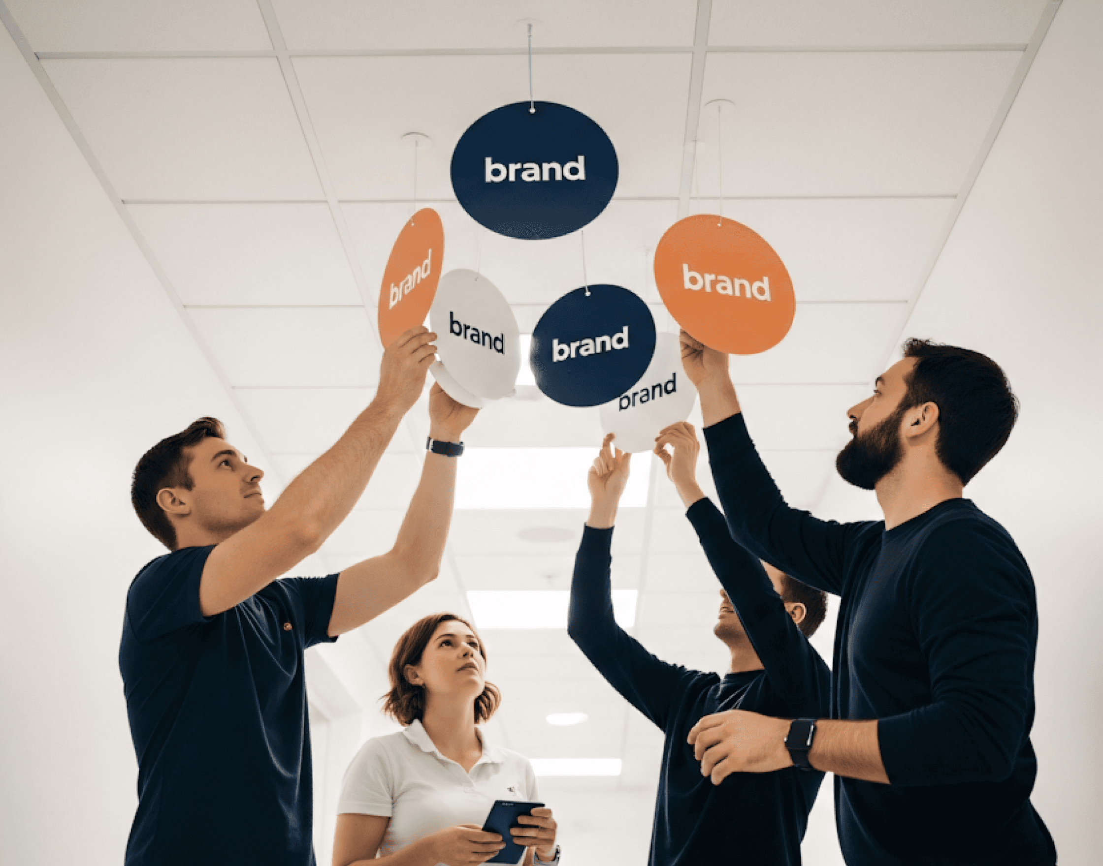 Hanging brand signs