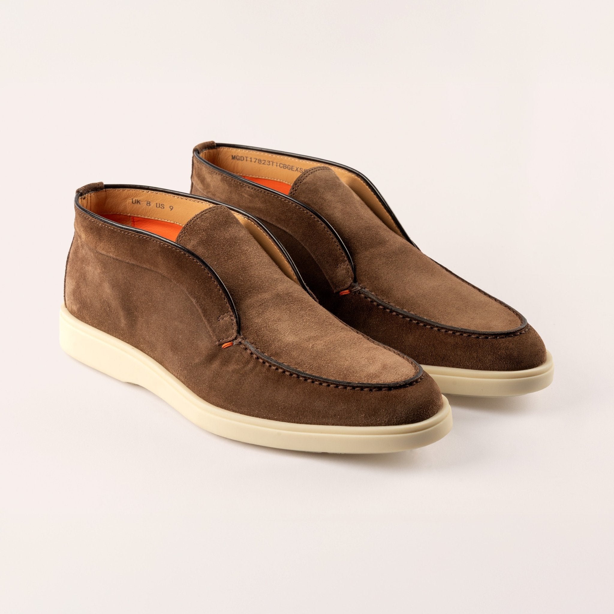 Men's dark brown suede desert boot - Mandelli UK
