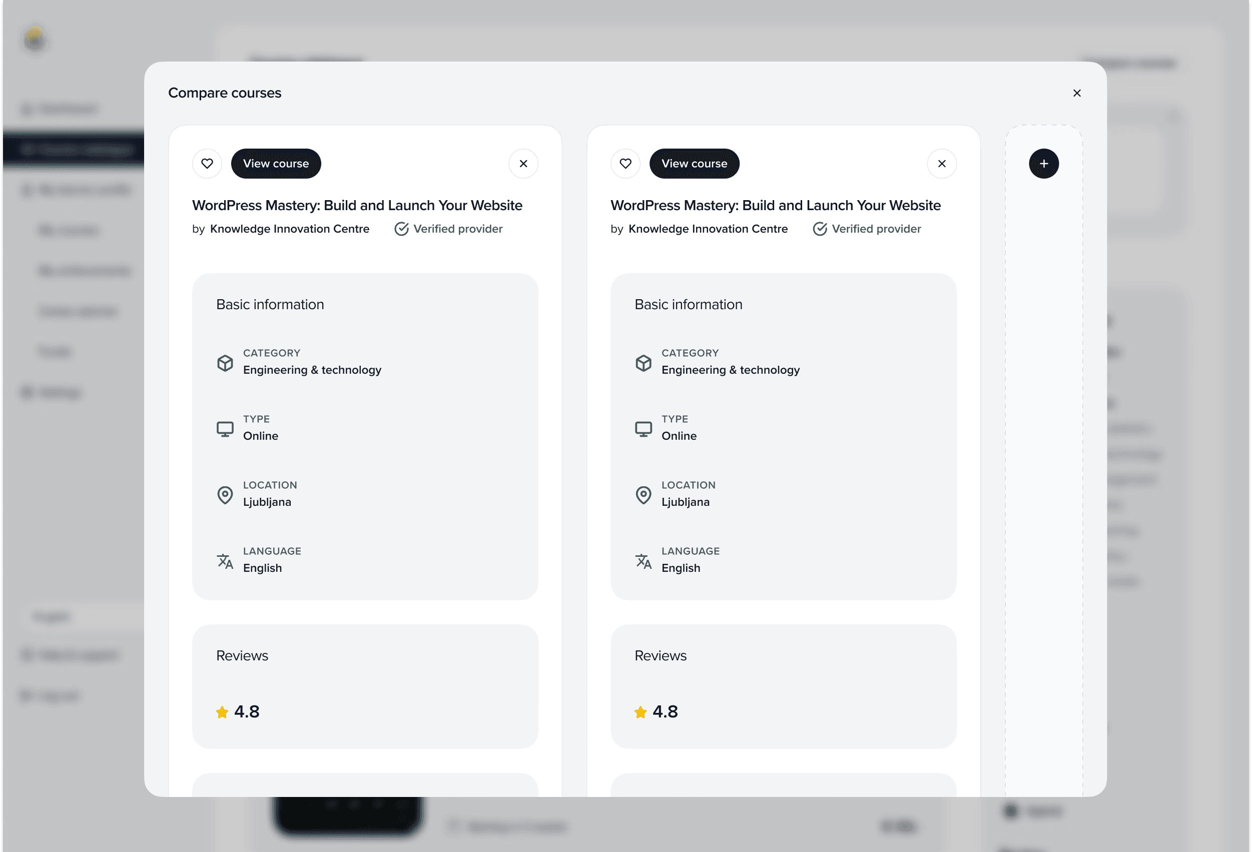 RALExILA compare courses
