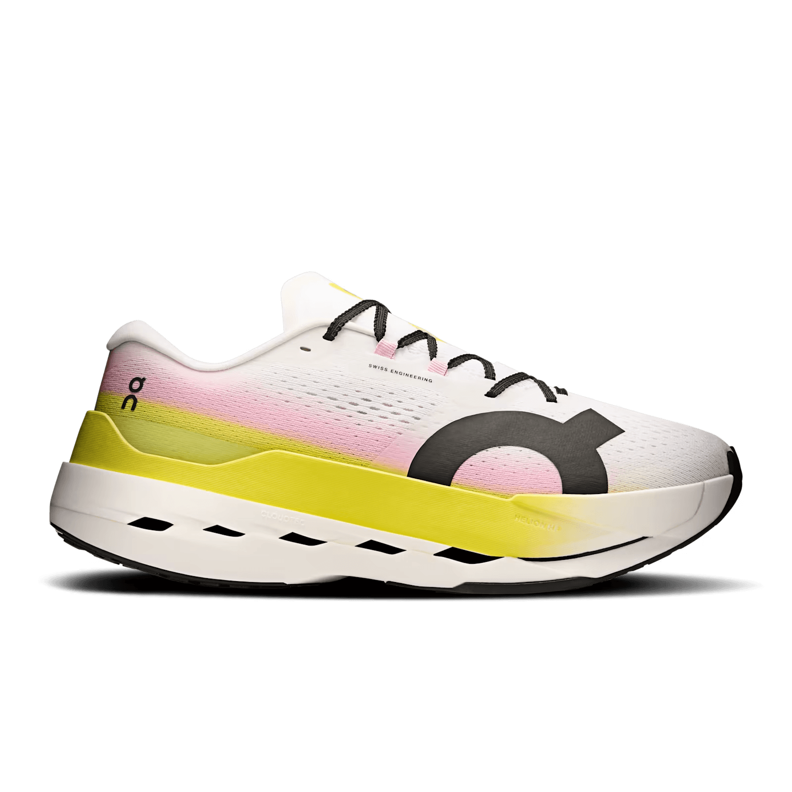 Lime/raspberry colourway of the On Cloudboom Max