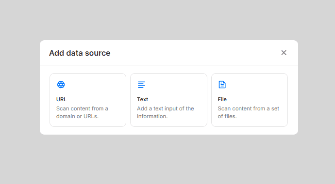 add data source where your knowledge base is