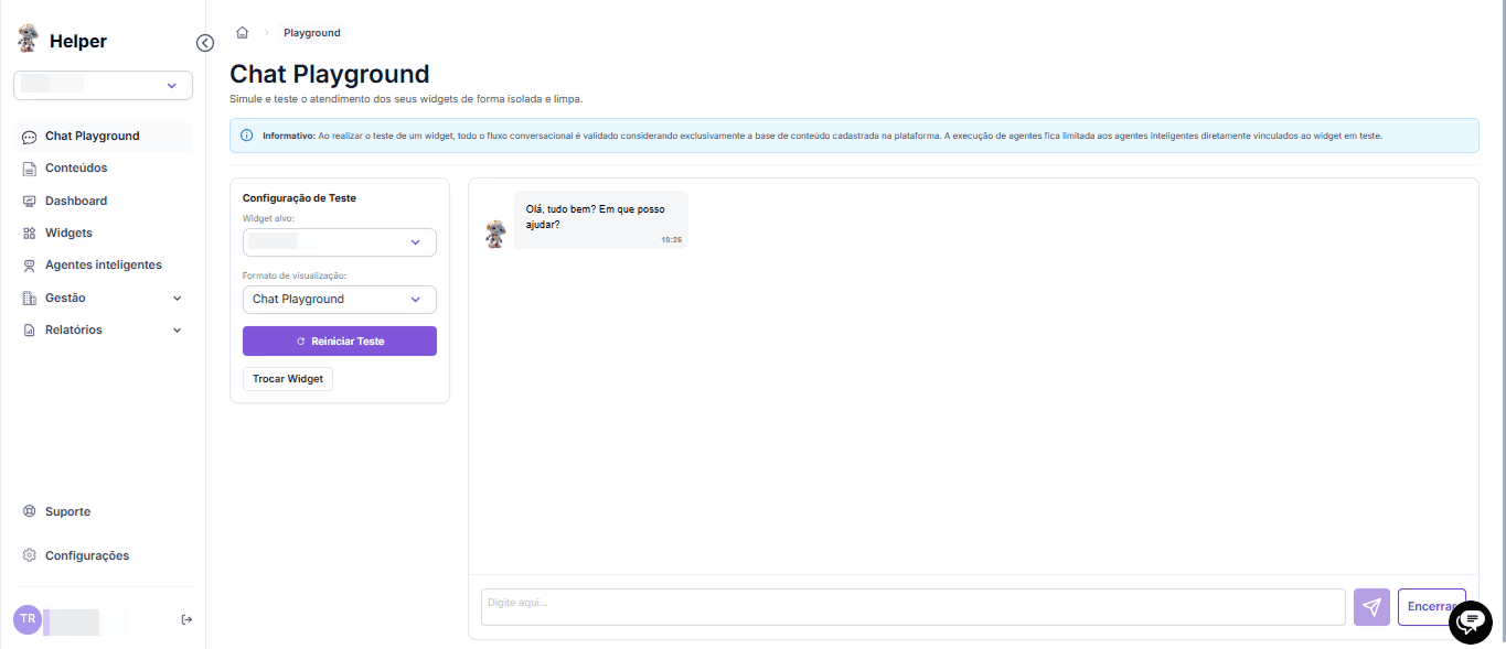 Helper Chat Playground