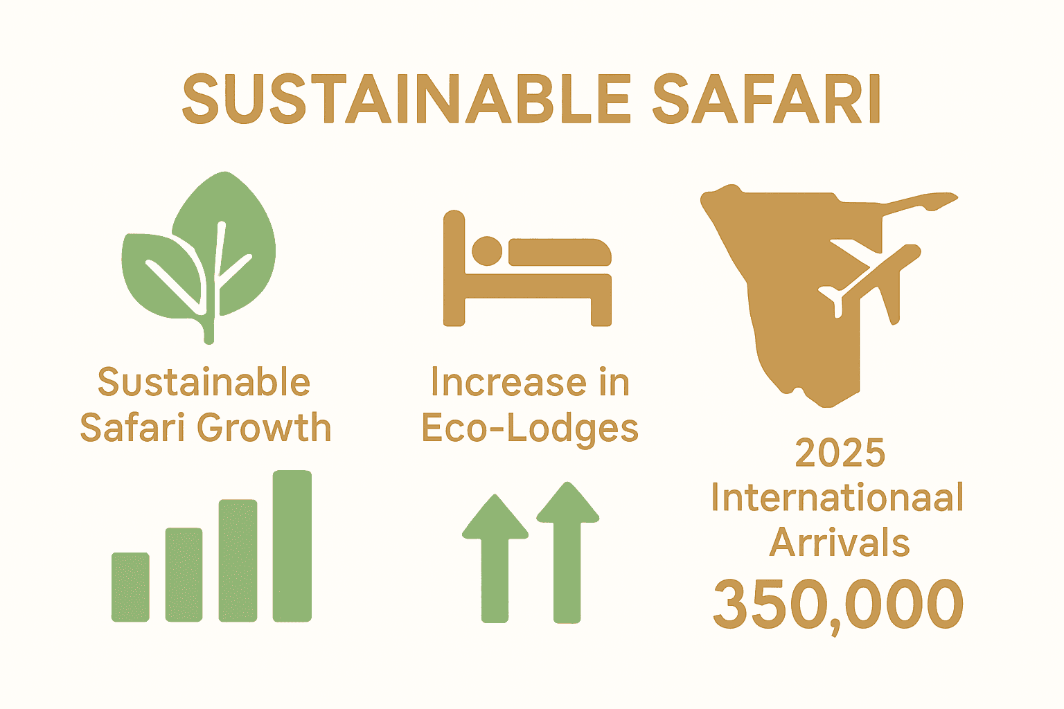 Infographic showing Namibia sustainable tourism growth