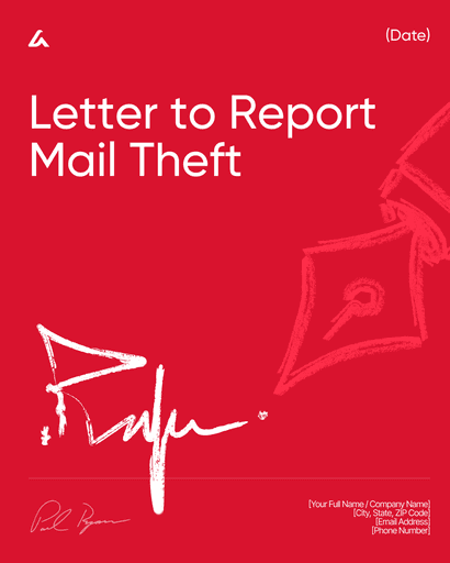 Letter to Report Mail Theft